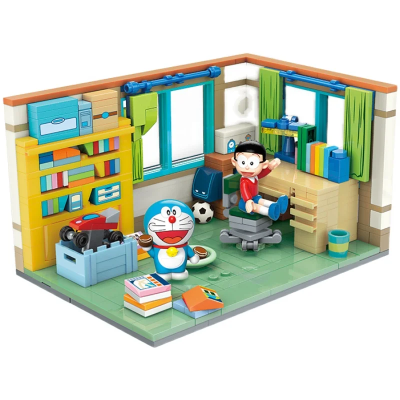 Labai Atkurta Doraemon Nobita Nobis Kambarių Asamblėjos Laiko Mašinos Modelį Blokai Kit Plytų Classic Rinkinius Vaikams, Žaislų, Dovanų 1