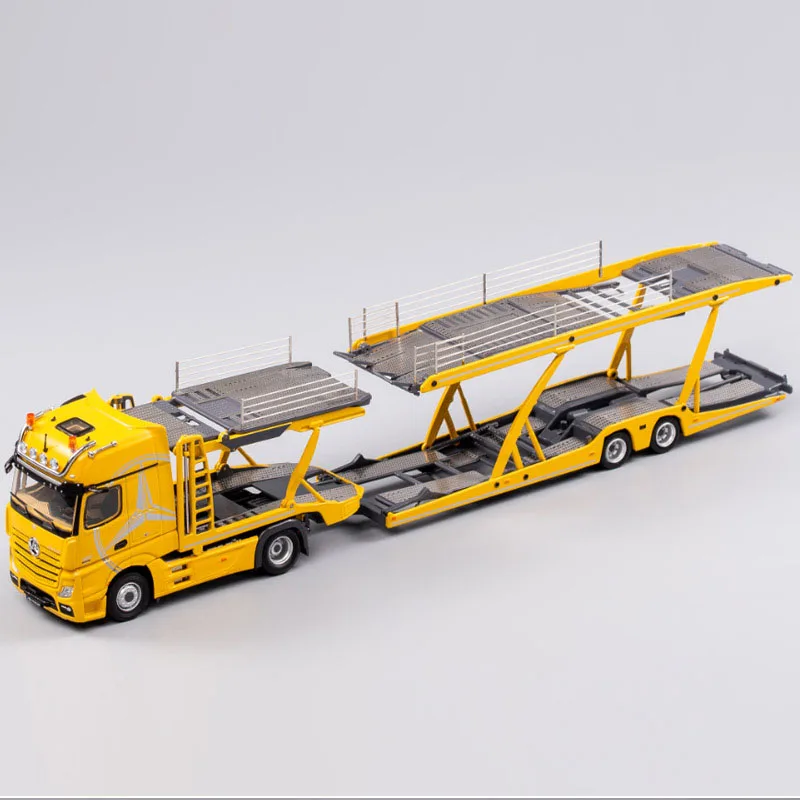 Priekabos modelis GCD originalus gamyklos 1:64 sunkiųjų sunkvežimių dvigubo sluoksnio priekabos modeliavimas lydinio automobilio modelį 4