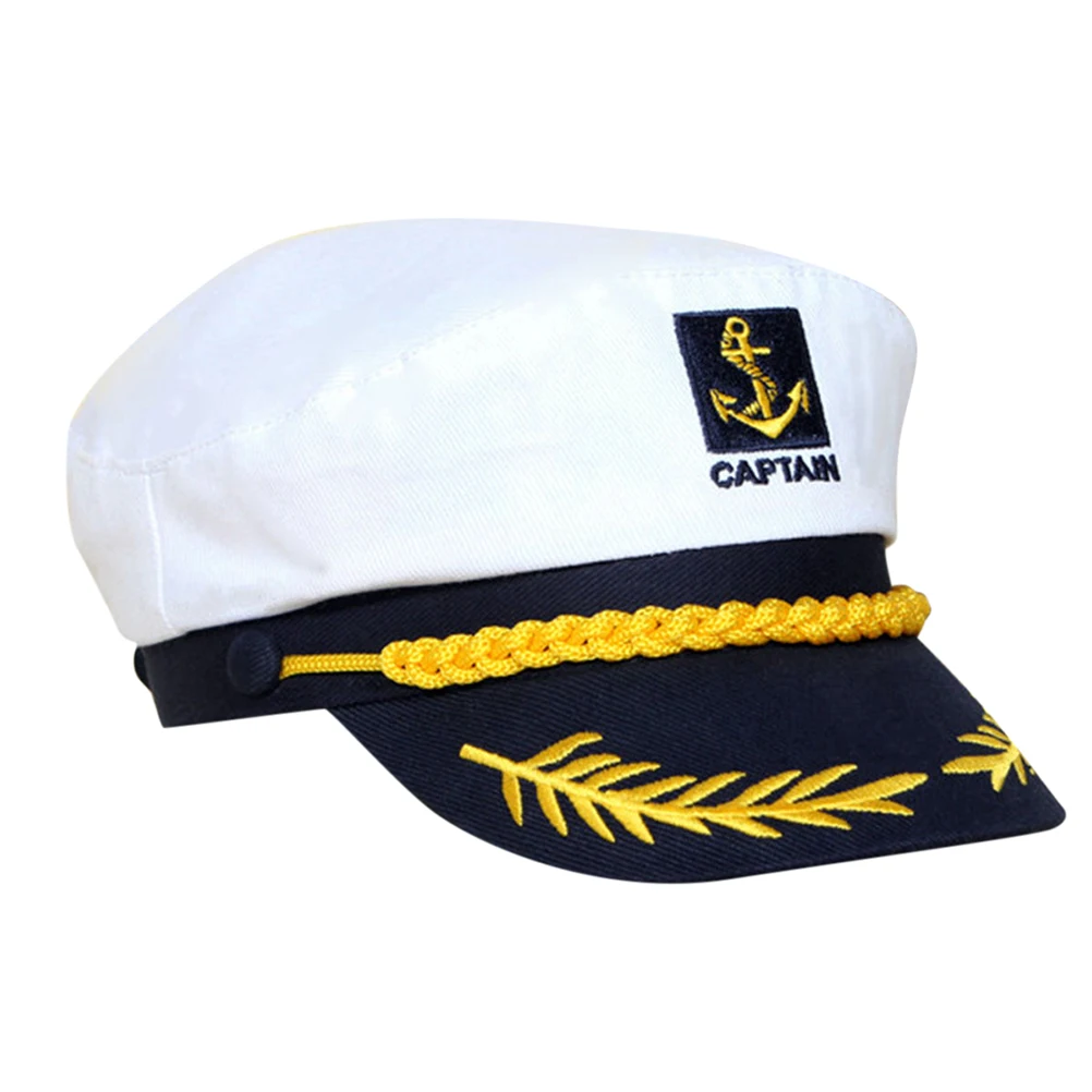 Kapitonas karinio jūrų Laivyno Jūreivis Balta Jachta vintage Hat Jūrmylių Sailor Laivas Karinio Jūrų Kapitono Kepurė 2
