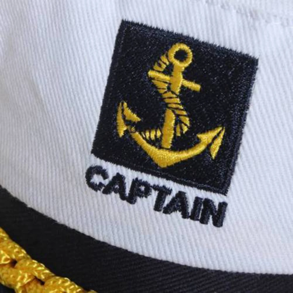 Kapitonas karinio jūrų Laivyno Jūreivis Balta Jachta vintage Hat Jūrmylių Sailor Laivas Karinio Jūrų Kapitono Kepurė 4