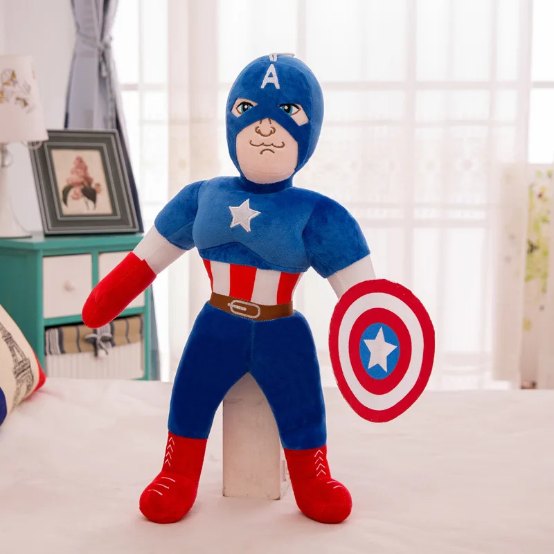 Disney Pliušas Žaislai Marvel Keršytojas Minkšta Pagalvėlė Įdaryti Herojus Kapitonas Amerika Shield Movie Animacija Lėlės Vaikai, Vaikai, Berniukas Dovanos 0
