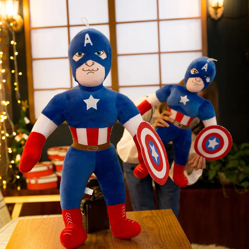 Disney Pliušas Žaislai Marvel Keršytojas Minkšta Pagalvėlė Įdaryti Herojus Kapitonas Amerika Shield Movie Animacija Lėlės Vaikai, Vaikai, Berniukas Dovanos 3