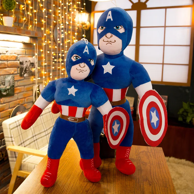 Disney Pliušas Žaislai Marvel Keršytojas Minkšta Pagalvėlė Įdaryti Herojus Kapitonas Amerika Shield Movie Animacija Lėlės Vaikai, Vaikai, Berniukas Dovanos 5