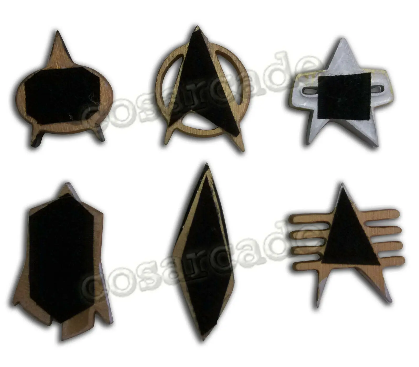 Star Cosplay Žygį Starfleet Kapitonas Ženklelis Combadge Reitingas Pip Pin Insignia Sagė Halloween Carnival Prop 0