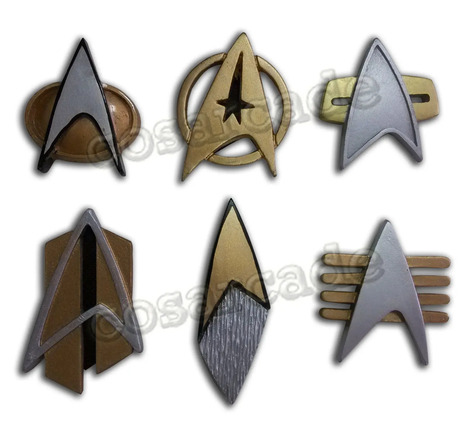 Star Cosplay Žygį Starfleet Kapitonas Ženklelis Combadge Reitingas Pip Pin Insignia Sagė Halloween Carnival Prop 2