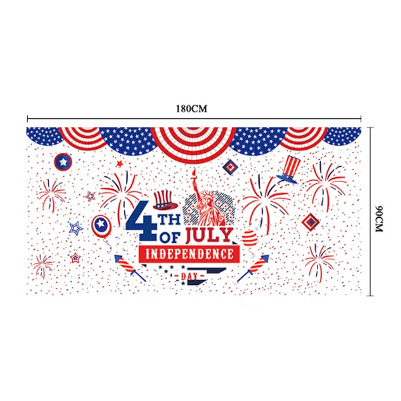 2021 m. Amerikos Nepriklausomybės Diena Banerio Fonas 180x90cm Apdailos Jubiliejus liepos 4-ąją Šalies Fone Apdaila 1