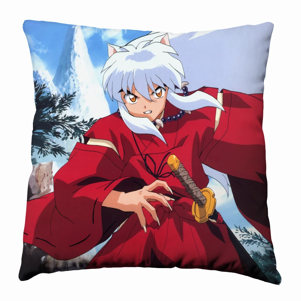 Anime, Manga Inuyasha Šilko pagalvių užvalkalai 40x40cm Pagalvės užvalkalą Padengti Sėdynės Patalynės, Pagalvėlių 002 4