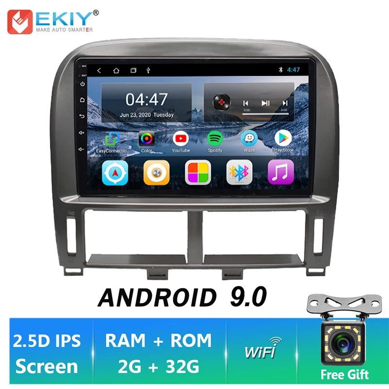 EKIY Automobilio Radijo Lexus Ls430 2003-2006 M. Android 9.0 GPS Navigacijos Auto Stereo Video Grotuvas Bluetooth Multimedia HD DVD Radijas 1