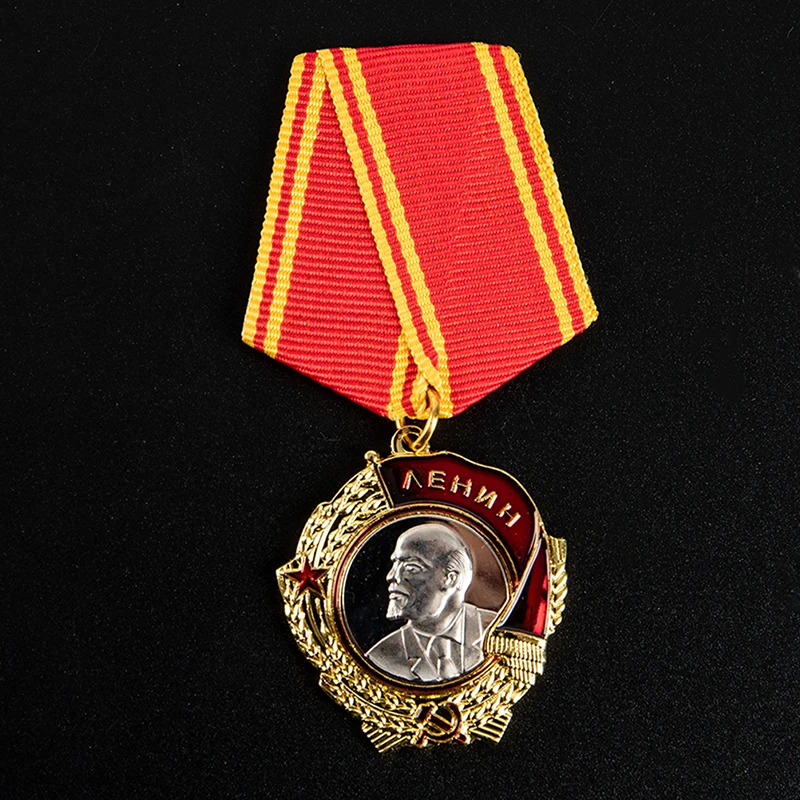 CCCP Orden Lenina SSRS Lenino Prieš Sovietų Sąjungos Karinės Medalis Rusijos Karinės Apdailos CCCP Asmuo, Aukso Ženkleliai 0