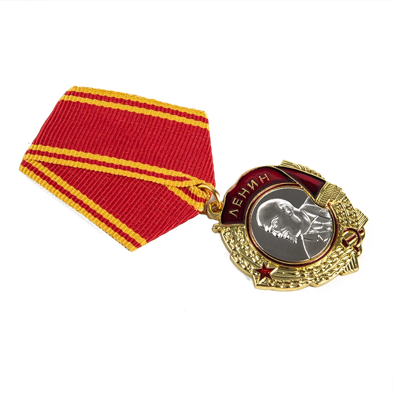 CCCP Orden Lenina SSRS Lenino Prieš Sovietų Sąjungos Karinės Medalis Rusijos Karinės Apdailos CCCP Asmuo, Aukso Ženkleliai 4