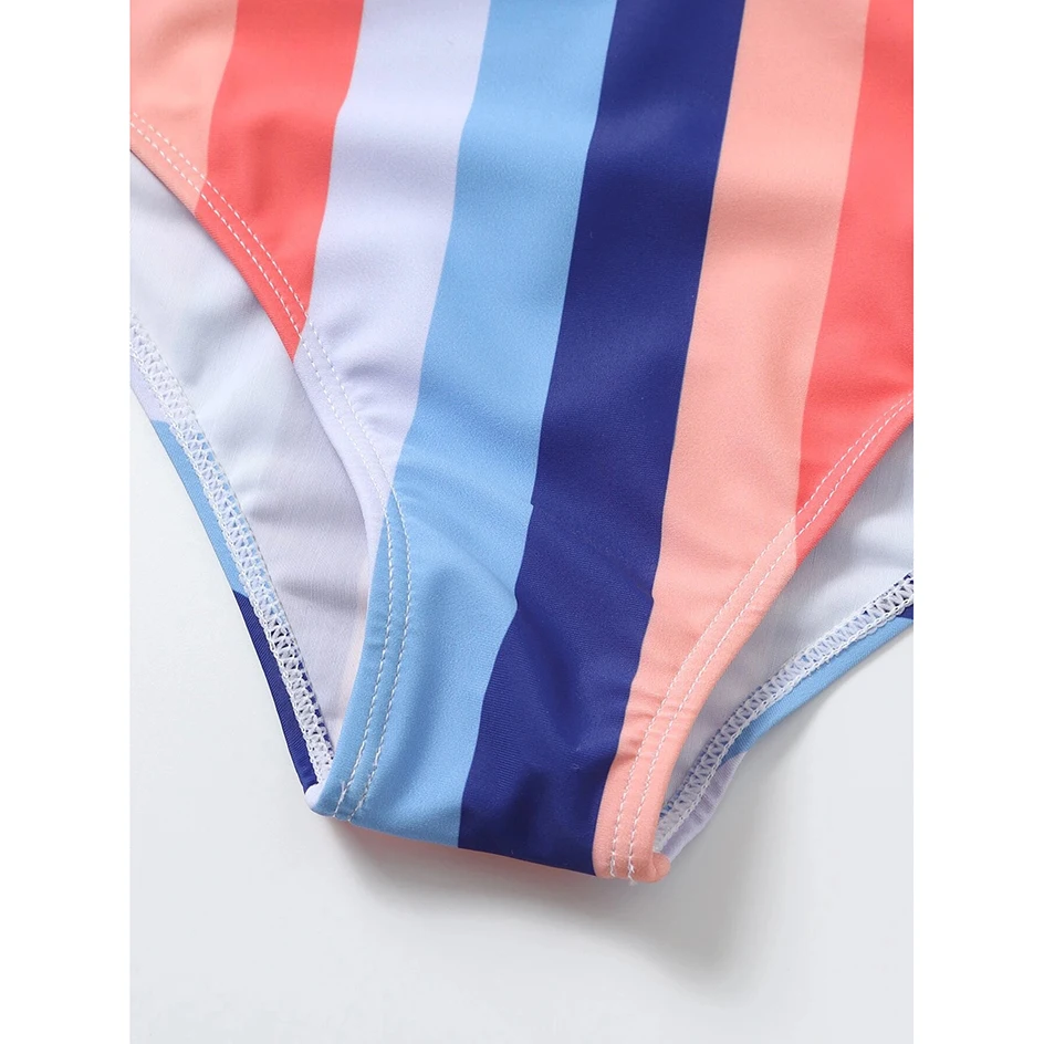 Aukštos Juosmens Bikini 2021 Seksualus Dryžuotas maudymosi kostiumėlis Moterims maudymosi Kostiumėliai, Moterų Push up Bikini Komplektas Plaukimo Dėvėti Maudymosi Kostiumą Keltą 5