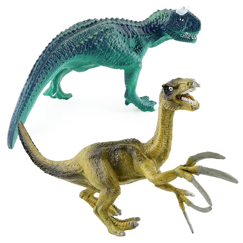 Therizinosaurus Dilophosaurus Velociraptor Tyrannosaurus Rex Dinozaurai Modelius, Plastikiniai Gyvūnų Figūrėlių Kolekcija Žaislas 0