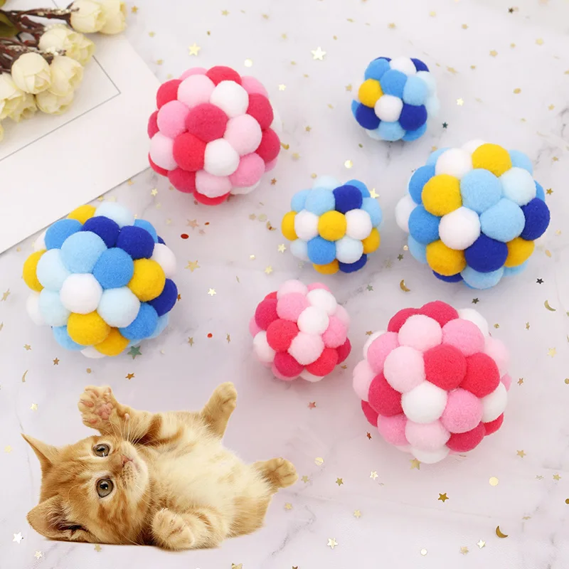 Katės Priedai Naujovė Produktų Spalvinga Minkšta Interaktyvi Katė Žaislas Kamuolius Įdomių Dalykų Žaidimas Antistress Žaislai kačiukams 3