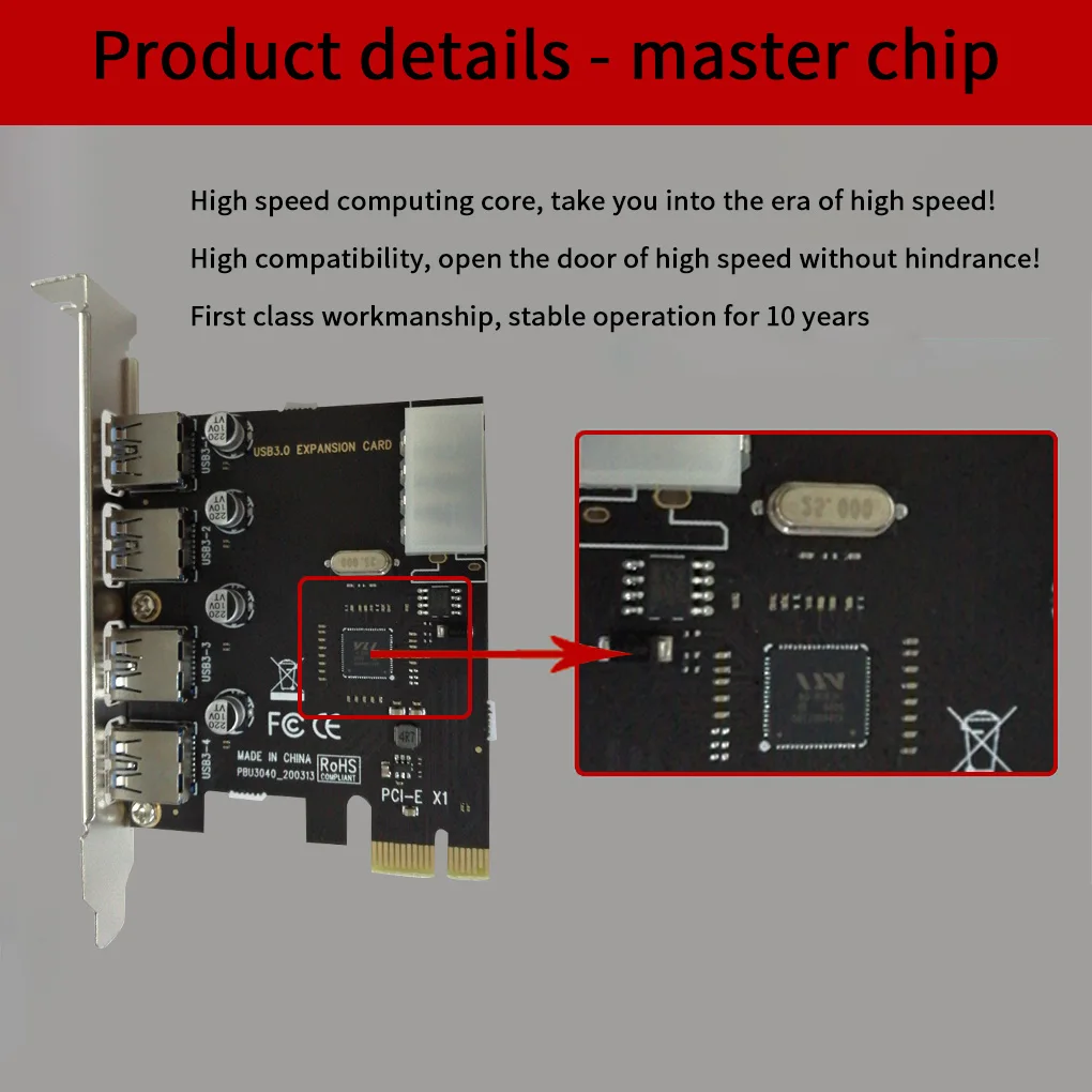 4 Uostų PCIe Riser Adapteris Valdybos PCI-E, USB Plėtros Kortelę ar USB 3.0 PCI-E Extender 