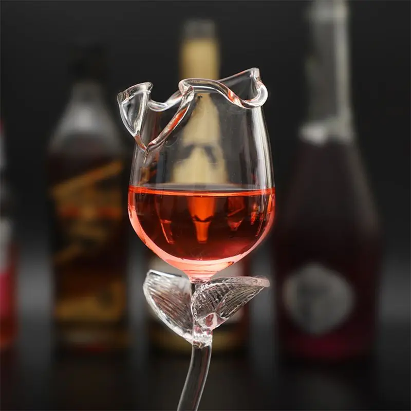 Išgalvotas Red Wine Goblet Vyno Kokteilis Akinius 100ml Rožių Žiedų Formos Vyno taurė P 1