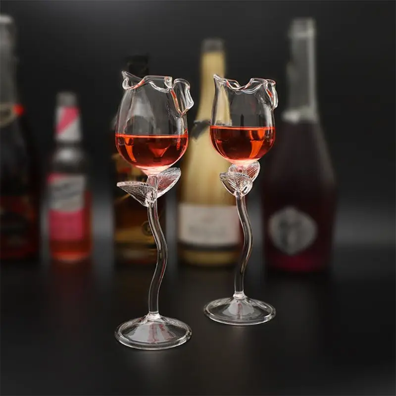 Išgalvotas Red Wine Goblet Vyno Kokteilis Akinius 100ml Rožių Žiedų Formos Vyno taurė P 2