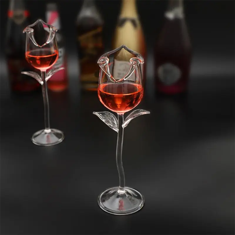 Išgalvotas Red Wine Goblet Vyno Kokteilis Akinius 100ml Rožių Žiedų Formos Vyno taurė P 4