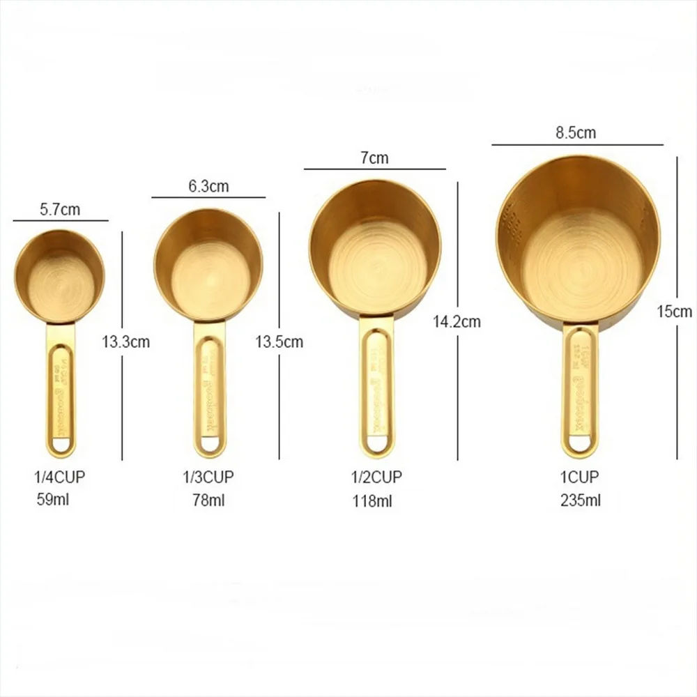 8pcs Nerūdijančio Plieno Matavimo Šaukštai Nustatyti Šaukštelis Kavos Cukraus Scoop Torto Kepimo Matavimo Puodeliai Virtuvės Valgių Kepimo Įrankiai 1