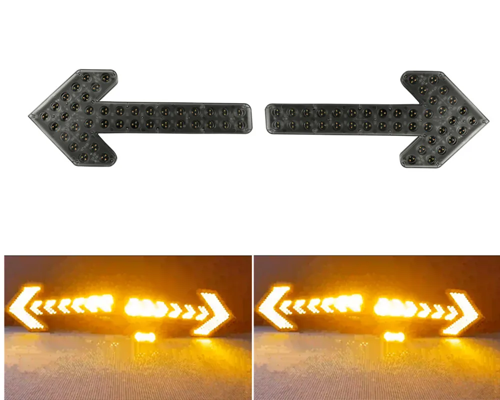 2x Purkštuvų LED flash šviesos Automobilių rodyklių Žibintai Eismo keliuose Saugą šviesos Perspėjimas Statybos Mirksintis Indikatorius Rodyklių žibintai 1