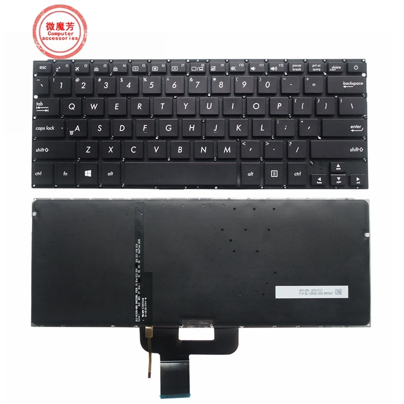 NAUJAS Nešiojamas Klaviatūros ASUS RX410U UX310 UX410 RX310 U310 U310U UX4000 U4000 U4000U U4000UQ MUMS nešiojamojo kompiuterio klaviatūra su Apšvietimu 2
