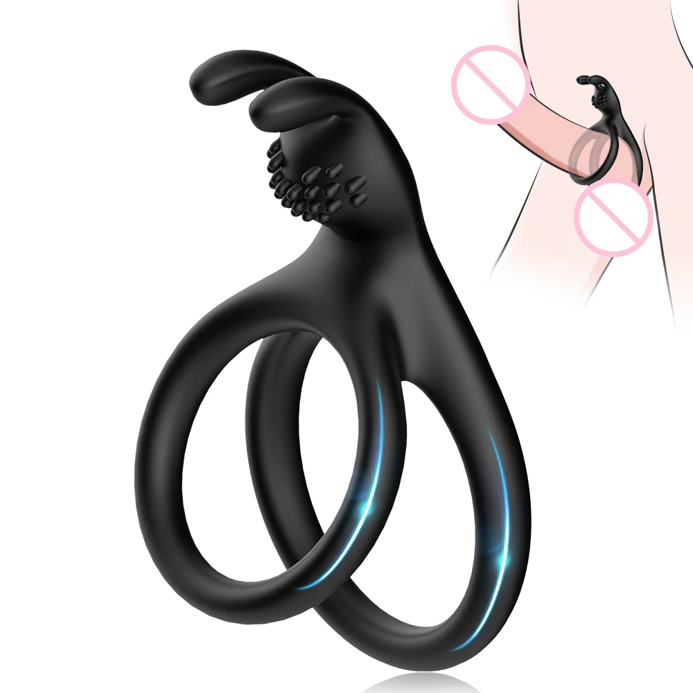 Silikono Dual Gaidys Žiedas Atidėti Ejakuliacija, Sekso Žaisliukai Vyrams Porų Seksualinės Spermos Užraktas Žiedai Penisplus Erekcija Produktus 3