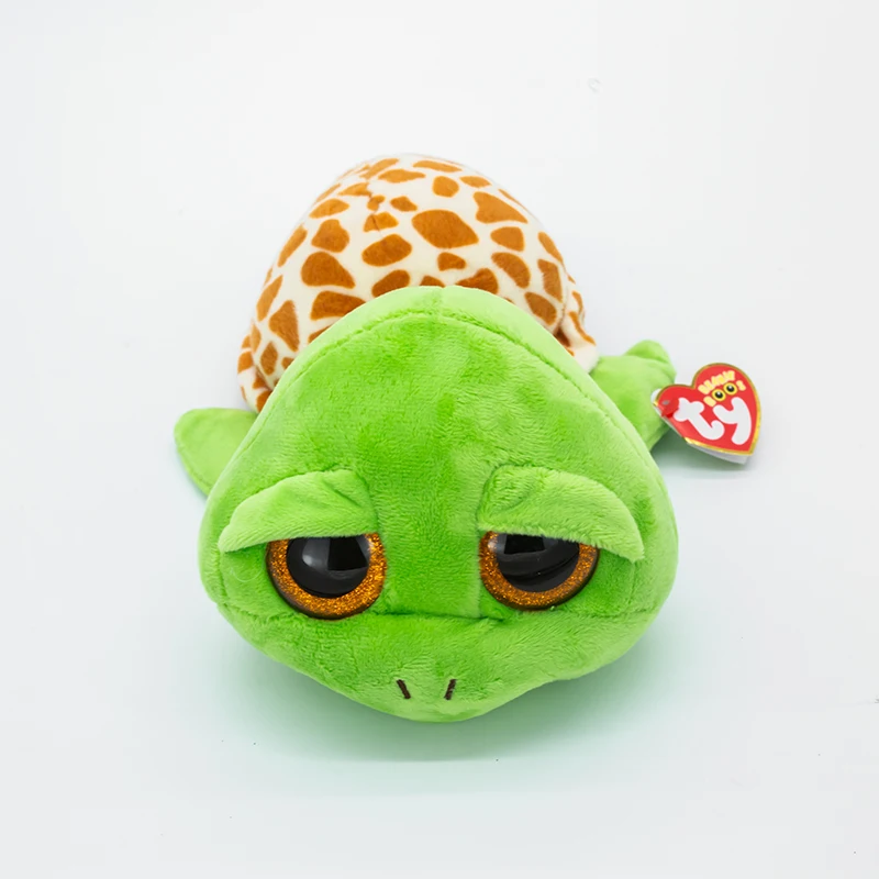 Tu didelėmis Akimis Zipas Green Turtle Pliušinis Gyvūnų Žaislai, Pliušas Gyvūnų Įdaryti Žaislai Lėlės, Lėlės Vėžlys Dovana Vidutinio Dydžio 25cm 3
